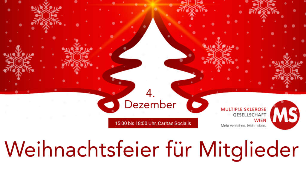 Weihnachtsfeier für Mitglieder der MS-Gesellschaft Wien am 4. Dezember 2019