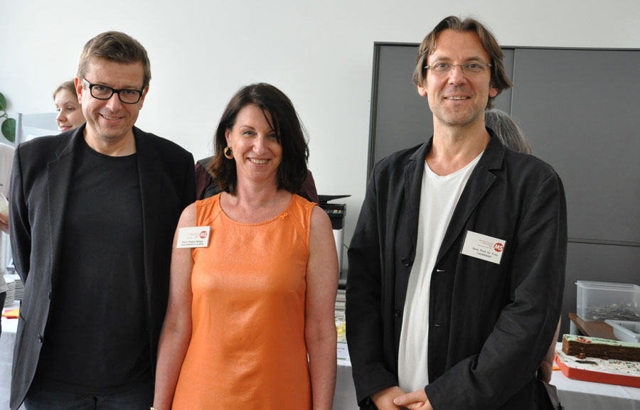 Welt-MS-Tag 2018 und 15 Jahre MS-Beratungszentrum: OA Dr. Helmut Rauschka, Karin Krainz-Kabas und Univ.-Prof. Dr. Fritz Leutmezer. Foto: MS-Gesellschaft Wien