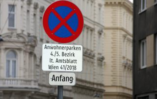 Kennzeichnung der AnwohnerInnen-Parkplätze ab 1. Dezember 2018, copyright: MA 46/Rudi Salomon