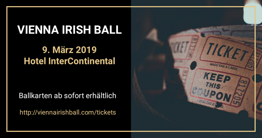 Tickets für den Vienna Irish Ball sind ab sofort zu haben. Der Erlös der Charity-Einnahmen geht an die irische und die österreichische Multiple Sklerose Gesellschaft.
