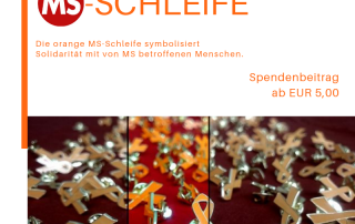 Die orange MS-Schleife symbolisiert Solidarität mit von MS betroffenen Menschen. #MSRibbon