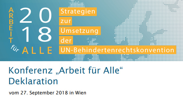Konferenz „Arbeit für Alle“. Deklaration vom 27. September 2018 in Wien