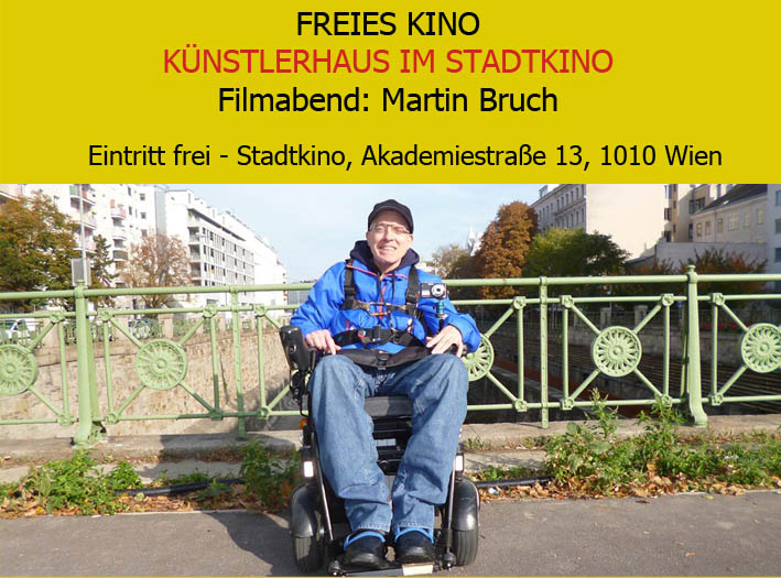 Der an Multipler Sklerose erkrankte Fotograf und Filmemacher Martin Bruch zeigt am 26. September 2019 im Wiener Stadtkino einen Querschnitt seiner seit 1996 entstandenen Arbeiten.