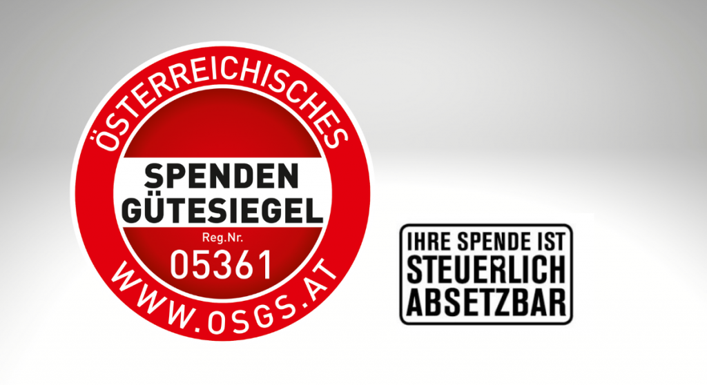 Spendengütesiegel Multiple Sklerose Gesellschaft Wien, Text: Ihre Spende ist steuerlich absetzbar.